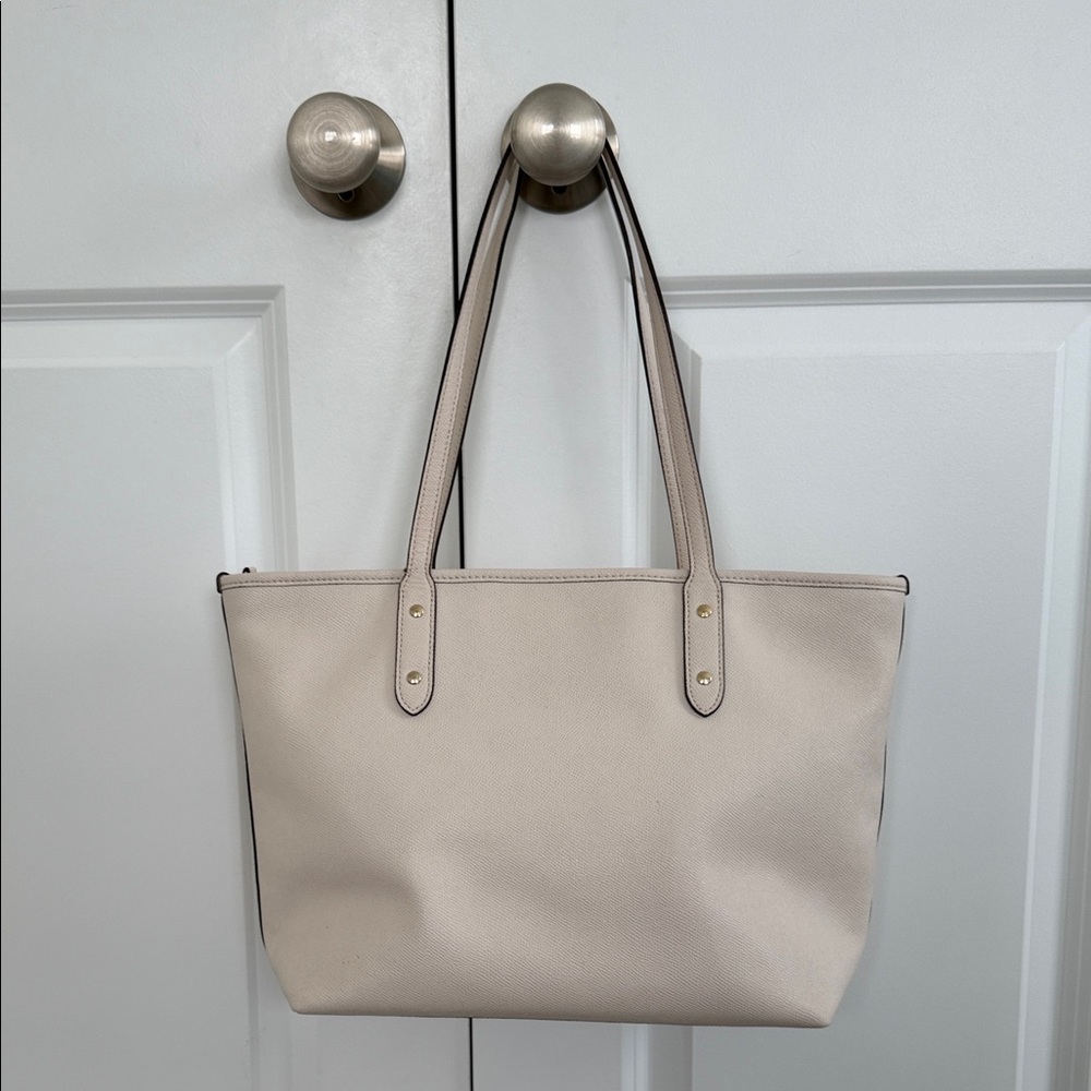 Coach Ivory Leather Tote - Picture 2 of 7